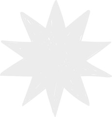 Obraz premium Digital png illustration of white star on transparent background