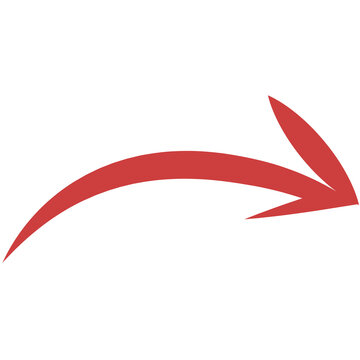 Digital png illustration of red right arrow on transparent background