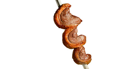 Picanha Meat Food, Brazilian food, American food on white background