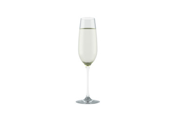Digital png illustration of glass of champagne on transparent background