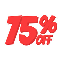 Attention-grabbing discount off sign with large red letters. This sign can be used to grab the attention of customers and promote sales or special offers.