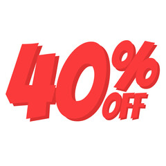 Attention-grabbing discount off sign with large red letters. This sign can be used to grab the attention of customers and promote sales or special offers.