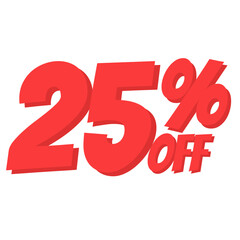 Attention-grabbing discount off sign with large red letters. This sign can be used to grab the attention of customers and promote sales or special offers.