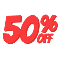 Attention-grabbing discount off sign with large red letters. This sign can be used to grab the attention of customers and promote sales or special offers.