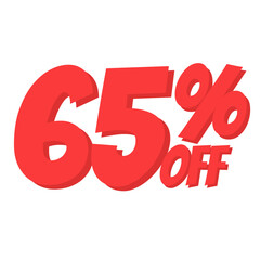 Attention-grabbing discount off sign with large red letters. This sign can be used to grab the attention of customers and promote sales or special offers.