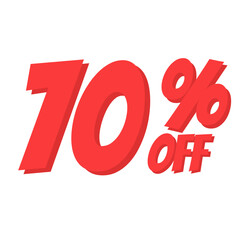 Attention-grabbing discount off sign with large red letters. This sign can be used to grab the attention of customers and promote sales or special offers.