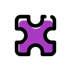 Puzzle icon vector symbol design illustration