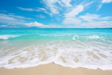 beach with sky and clouds