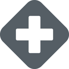 Obraz premium Cross, healthcare, hospital icon