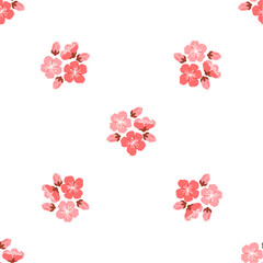 Sakura pattern vector illustration. The continual blooming sakura flowers represented timeless cycle growth and transformation The seamless sakura pattern concept explored interdependence