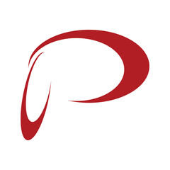P logo sign icon template 1