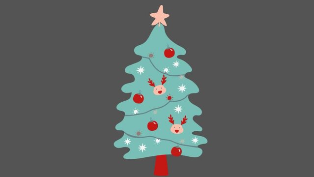 Christmas Tree Animation.Christmas Day In December