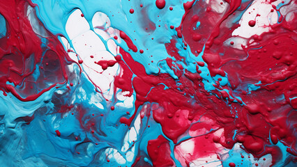 Mesmerizing Maroon Red and Turquoise Blue Watercolor Splash