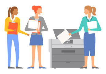 Office people worker. Vector illustration. An employees role as office worker is vital to success business Businessmen and businesswomen in company contribute to its growth and success The office