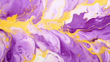 Orchid and Lemon Watercolor Splashes Abstract Wallpaper