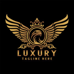 Eagle luxury logo design. Perfect for companies, labels, badges and more