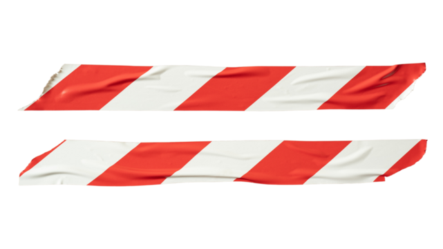 Red and white barricade tape