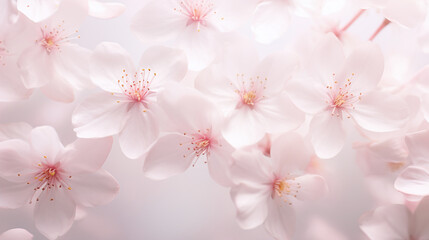 Background design of beautiful pink blossoms