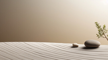 Background design of a zen garden with zen stones