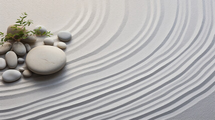 Fototapeta na wymiar Background design of a zen garden with zen stones