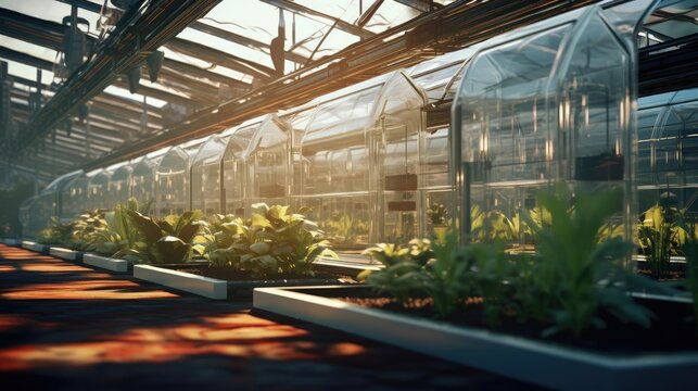Large Modern Farm Greenhouse