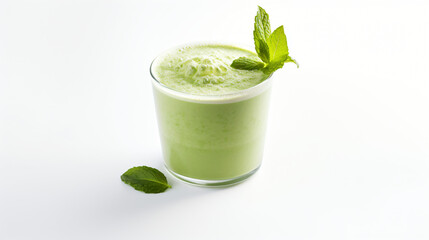 Frothy matcha green tea smoothie