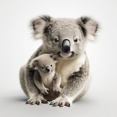 koala isolated on white background