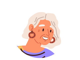 Elderly people vector illustration. A profile offers glimpses into activities and interests elderly user Each person, regardless age, possesses unique character and individuality The avatar elderly