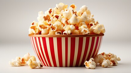 Popcorn in a plate, snack for a movie