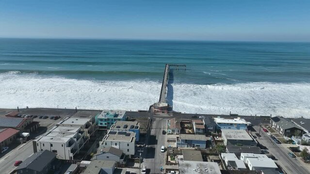 Pier Harbor At Pacifica California United States. Seascape Pacifica California. Beach Sky Shore Sea. Shore Outdoor Shore City High Angle View. Shore Sea Ocean Bay. Pacifica California.
