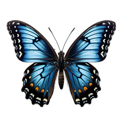 Red-spotted Purple Butterfly Isolated on Transparent or White Background, PNG