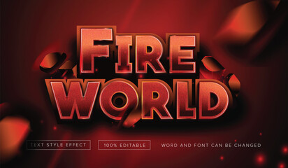 Fire World Text Style Effect Editable