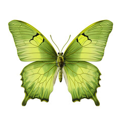 Brimstone Butterfly on White Isolated on Transparent or White Background, PNG