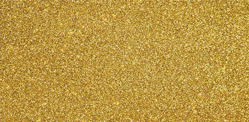 Gold glitter texture sparkling shiny wrapping paper background for Christmas holiday seasonal wallpaper decoration, greeting and wedding invitation card design element - obrazy, fototapety, plakaty