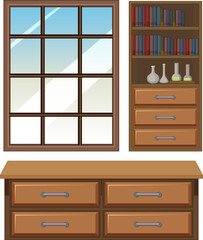 Wooden Window Drawers: Vintage Furniture for Storage