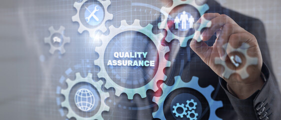Fototapeta na wymiar Quality Assurance Guarantee Standards quality control concept