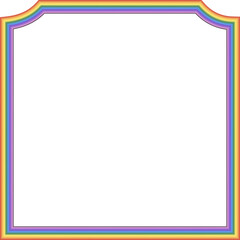 Rainbow frame Square shape vintage frames badges label frames banners spectrum colorful color gradient photo frame borders vector background element decoration creative design ornamental borders isola