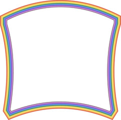 Rainbow frame Square shape vintage frames badges label frames banners spectrum colorful color gradient photo frame borders vector background element decoration creative design ornamental borders isola