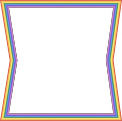 Rainbow frame Square shape vintage frames badges label frames banners spectrum colorful color gradient photo frame borders vector background element decoration creative design ornamental borders isola