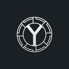 Y Letter Logo Concept. Creative Minimal Monogram Y Logo Template. Universal Premium Logotype