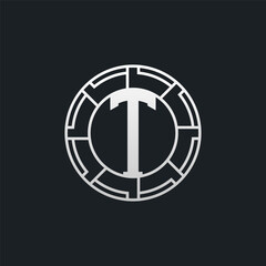 T Letter Logo Concept. Creative Minimal Monogram T Logo Template. Universal Premium Logotype