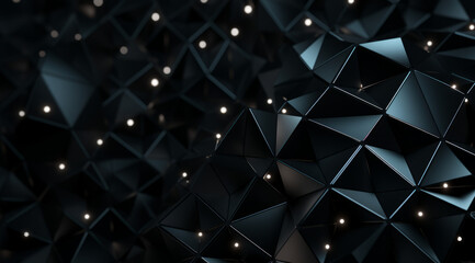 Soft black geometric triangular background with a matte finish.