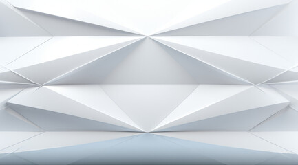 Gleaming silver geometric shapes with soft lighting. Modern abstract widescreen background wallpaper.