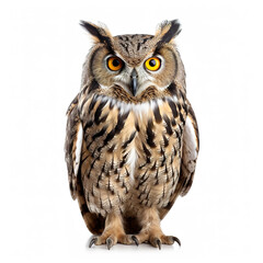 An owl isolated on white background