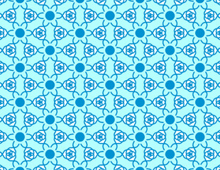 seamless pattern with blue flowers