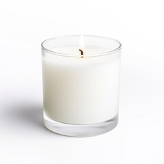 Scented candle in white background