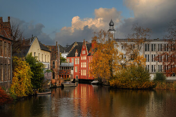 Gent - canal and typical brick houses