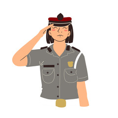 Police woman vector, police woman, police woman illustration