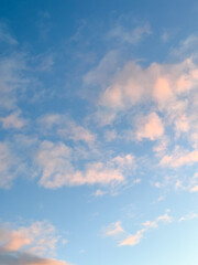 Colorful clouds at sunset. Background