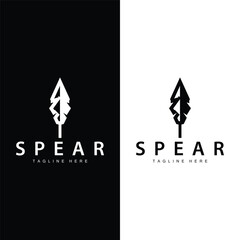 Spear Logo Old Vintage Rustic Simple Design Business Brand Spear Arrow - obrazy, fototapety, plakaty